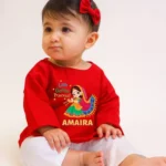 Little Garba Princess Red Kurta & Pajama For Girls