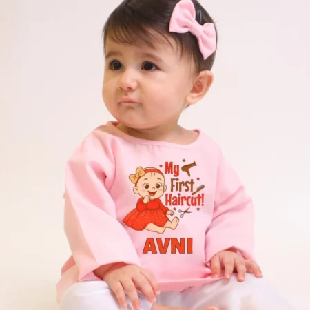 My First Haircut Girl Kurta Set