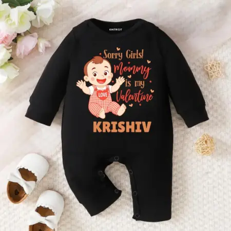 Sorry Girls Mommy Is My Valentine Personalized Jumpsuit