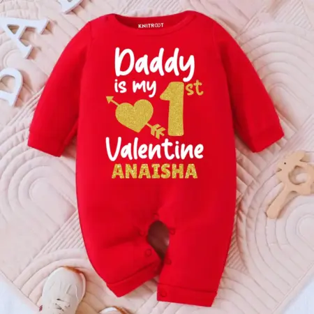 Daddy Is My 1st Valentine Jumpsuit