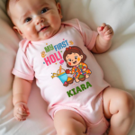 My First Holi Baby Girl Print Onesie Or T-shirt