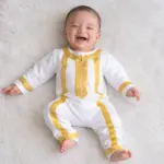 Cute Jumpsuit Embellished With Golden Lace