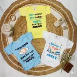 Mom & Dad Love Theme Baby Onesies Set (Pack of 3)