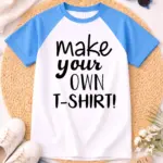 Adult Unisex Customize Blue Raglan T-shirt