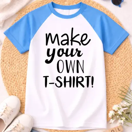 Adult Unisex Customize Blue Raglan T-shirt