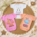 Cute Mom Quote Print Baby Onesies Combo Of 3