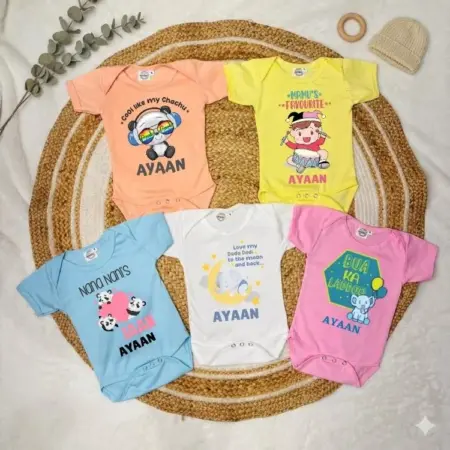 Little Family Moments Baby Onesie (Pack Of 5)