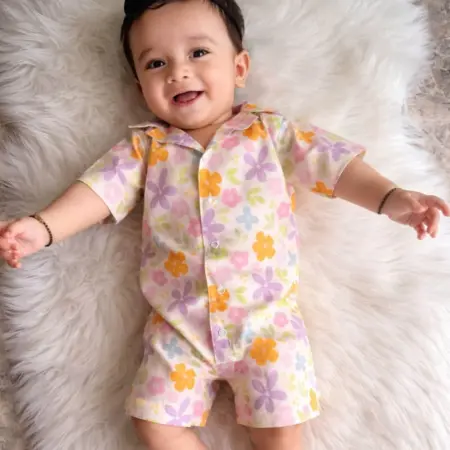 Soft Cotton Floral Baby Romper – Summer Wear