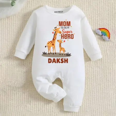 Mom You Are My Super Hero Jumpsuit For Babies