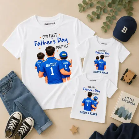 Our First Father's Day T-shirt Combo Of Three