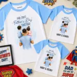 Our First Father's Day Blue Raglan (Daughter & Son Special)