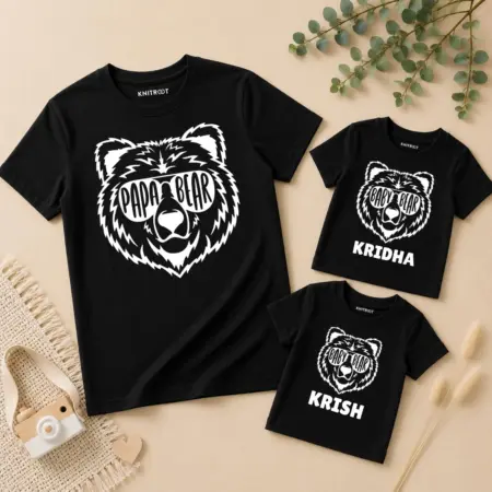 Papa Bear & Baby Bear T-shirt Combo Of Three