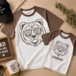 Papa Bear & Baby Bear Raglan T-shirt Combo